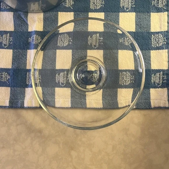 Vintage 1960’s Pyrex Flameware Clear Glass Double Boiler with Lid